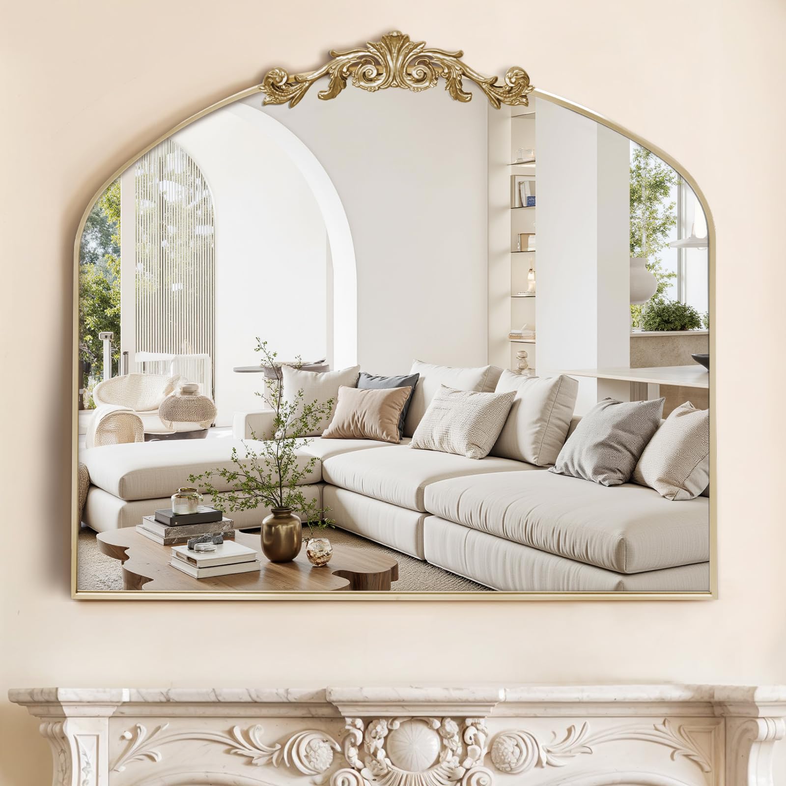 Amazon.com: MISSDAY Vintage Retro Gold Baroque Mirror for Wall, 36